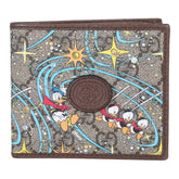 Gucci X Disney Wallet Men's Donald Duck Canvas & Leather Bifold