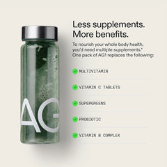 AG1 Greens Daily Multivitamin Nutrition Powder Supplement 12.7 fl oz - 1 Month Supply 2 Pack