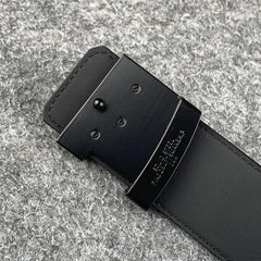 Louis Vuitton LV Belt Women Initiales 40mm Reversible Black Leather & Monogram | 85CM (Copy)