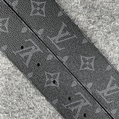 Louis Vuitton LV Belt Women Initiales 40mm Reversible Black Leather & Monogram | 85CM (Copy)